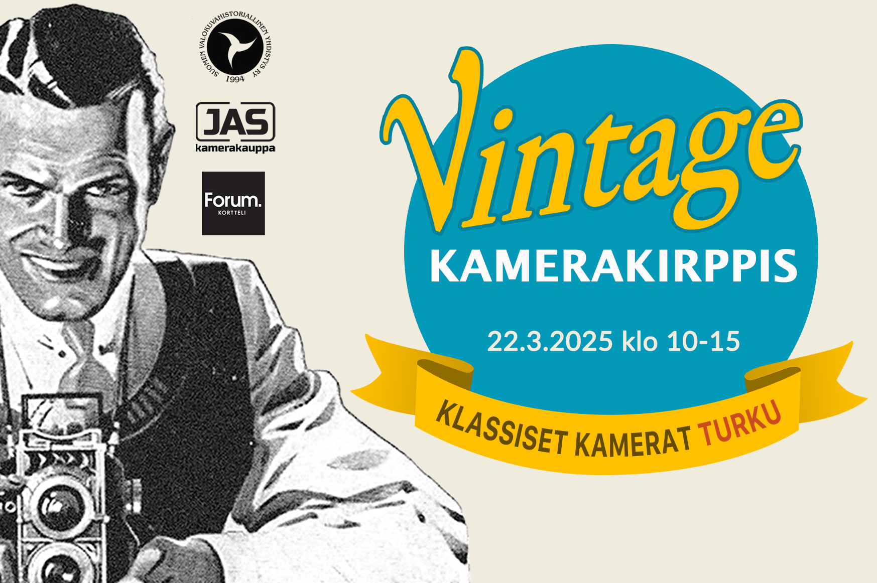 Vintage kamerakirppis Turussa Rompetori info